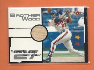 2001 Fleer Premium Brother Wood Vladimir Guerrero juego usado murciélago #bw1 Expos - Imagen 1 de 1