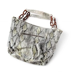 Big Buddha snakeskin Y2K purse   shoulder bag With tortoise shell chain strap - Picture 1 of 8