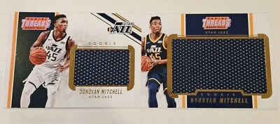 Donovan Mitchell 2017-18 Panini Threads Jumbo Jersey Patch Topper Card RC Rookie - Image 1 of 4