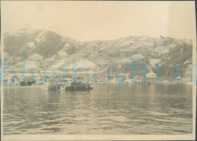 1946 Japan Yoshuira bay No2 Billet view Orig Photo by British Soldier 3x2" - Image 1 of 2