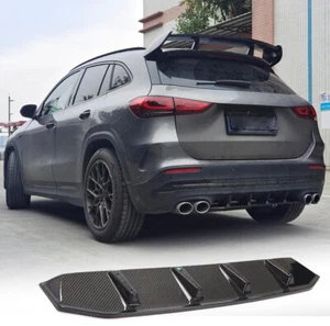 For Benz H247 GLA200 GLA250 GLA35  REAL CARBON Rear Bumper Diffuser Lip Kit - Picture 1 of 15