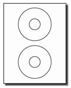 (BD) 200 CD-DVD-LASER-TINTENSTRAHLETIKETTEN - PASST VORLAGE 5824 4,5 ZOLL KREIS 100 BLATT - Bild 1 von 1