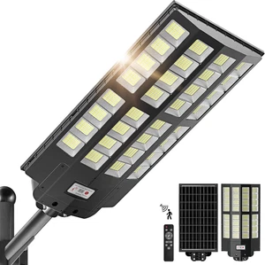 8000W Solar Street Lights Outdoor - Wide Angle Solar Lights Outdoor Dusk to Dawn - Picture 1 of 9