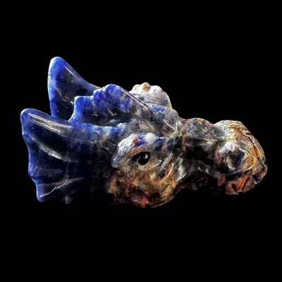 Hand Carved Dragon Head Natural Crystal Sculpture Feng Shui Wealth Decor. - Image 1 of 4