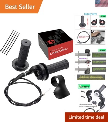 Universal Mini Bike Motorcycle Throttle Cable & Grip Assembly Package - Image 1 of 4