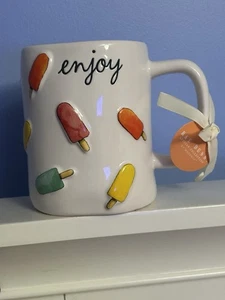 Rae Dunn Enjoy Mug, Summer Mug, Popsicles Ice Pops NEW - Picture 1 of 3