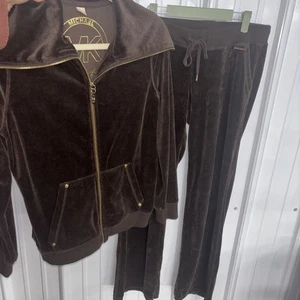 Michael Kors Brown Velour Jacket And Pants Set Size Medium - Picture 1 of 13