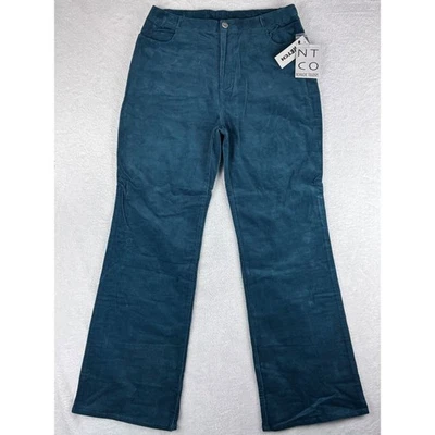 Pantalones de Pana Nomadic Traders Azul Agua Pierna Acampanada Elastizados Talla 14 Foto 1 de 4