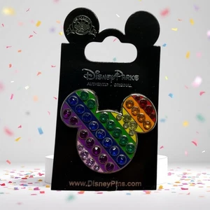 Disney Parks Mickey Mouse Collectible Trading Pin Collections: Jeweled Rainbow - Picture 1 of 2