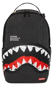 MOCHILA SPRAYGROUND SHARK CENTRAL DENIM VENOM - Bolso Denim Desteñido - Edición Limitada. - Imagen 1 de 10