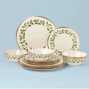Lenox Fine China HOLIDAY Christmas 12 Piece Set New In Box - Picture 1 of 2