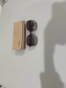 Chloe Sunglasses Gold Brown Good condition Free delivery - Picture 1 of 13