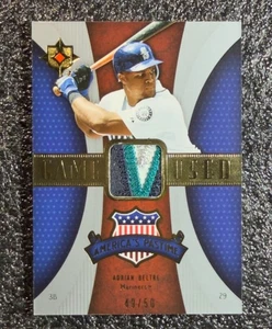 2007 Ultimate Collection - Adrian Beltre PATCH 4 Color Game Used /50 HOF  - Picture 1 of 2