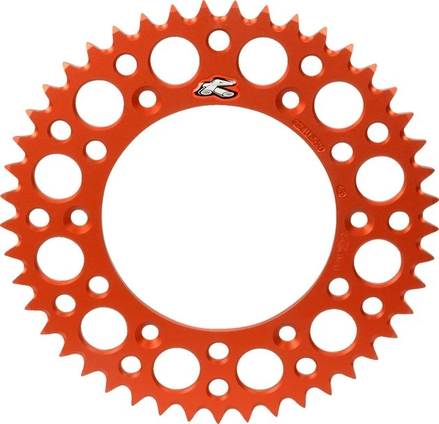 Roda dentada traseira de alumínio Renthal 46T laranja #192U-420-46GPOR KTM 65 SX/60 SX - Imagem 1 de 1
