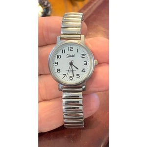 Women's Silver Tone 28mm Speidel Watch With Expansion Band, WR, Easy Read - Picture 1 of 3