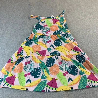 Nuevo con etiquetas Vestido The Childrens Place Girls Fruta Ligero Espalda Cruzada Talla Pequeña 5/6 Foto 1 de 4