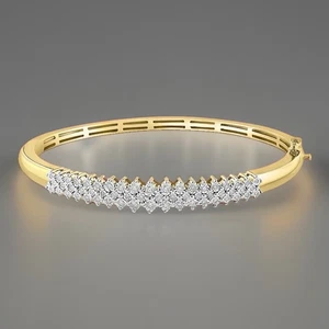 NEW!Effy Gold Plated Sterling Silver & Diamond Bracelet/ Great Gift !MSRP $1,375 - Picture 1 of 4