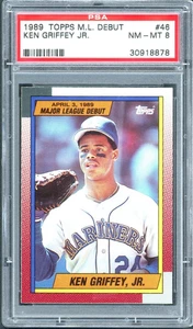 1989 Topps M.L. Debut Ken Griffey Jr. #46 (RC) PSA 8 - Picture 1 of 2