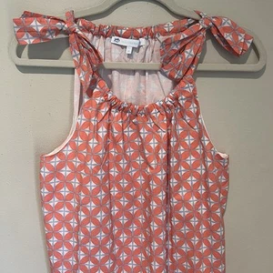 SOUTHERN TIDE Cotton Tank Top Pink, Ties At Shoulders Women's Size XS  - Picture 1 of 18