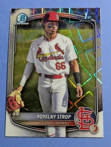 2025 Bowman Chrome Baseball Royelny Strop 1st Prospects Laser Refractor - Bild 1 von 10