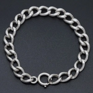 Bracelet blindé - argent - fait creux (bosse) très ancien - environ 22 cm / 9,8 mm - Photo 1/5