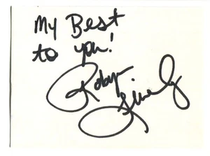 ROBYN LIVELY Signed 3 1/4 x 2 1/4 CUT Index Authentic AUTOGRAPH AUTO Twin Peaks - Picture 1 of 1