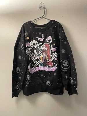 Suéter Pesadilla Antes de Navidad Talla XL 14/16 Jack Sally Negro Niñas Regalo  Foto 1 de 4