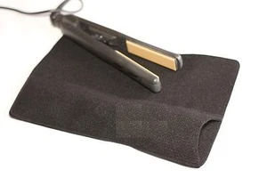 Heat Proof Travel Mat Straightners Black for use with Cloud 9, GHD and others - Picture 1 of 1