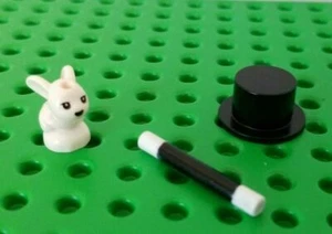LEGO Minifigure Bunny Magic Kit Gear Rabbit Top Hat Wand Friends Dress Up Gear - Picture 1 of 2