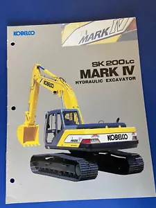 Kobelco SK200LC Mark IV Hydraulic Excavator Sales Brochure - Picture 1 of 1