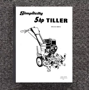 Service Parts Manual Fits Simplicity 5 HP Tiller Model 1004 1690114 - Picture 1 of 8