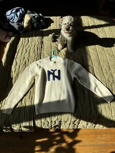 Aime Leon Dore Intarsia Knit New York Cream Sweater Yankees FW22 Men’s XS NWT - Picture 1 of 8