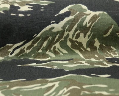 1.5M Width Tiger Stripe Camouflage Ripstop Fabric Cloth Cotton DIY BDU Military - Image 1 of 4