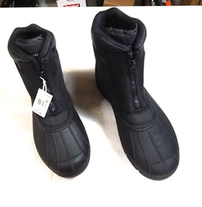 NEW $55 Falls Creek Men's Winter Snow Boots Sz 8M Insulated Waterproof 9" Black - Picture 1 of 8
