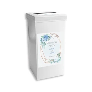 Wedding Card Post Box Wedding Reception Dusky Blue Rose Birthday Party Box 1798 - Picture 1 of 1