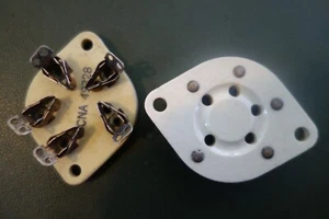 1 Ea USA VINTAGE 5 PIN CERAMIC VACUUM TUBE SOCKET NOS - Picture 1 of 1