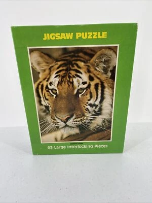 Rompecabezas Rainbow Works tigre siberiano 63 piezas vintage Foto 1 de 4