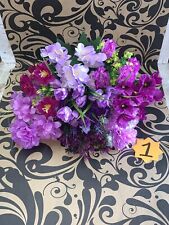 artificial flowers bundle mixed purple