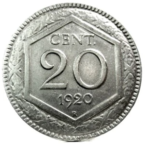 Vittorio Emanuele III (20 CENT. 1920 "ESAGONO") - Picture 1 of 7