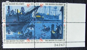 US 8¢ Stamp SC #1480-1483 plate block MNH 1973 with fault - Picture 1 of 2