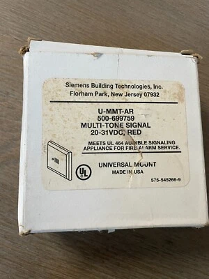Siemens U-MMT-AR 500-699759 SEÑAL MULTITONO 20-31 VDC ROJO Foto 1 de 4
