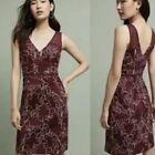 Anthropologie Moulinette Soeurs Ariana Lace Sheath Dress Floral Burgundy Red 4