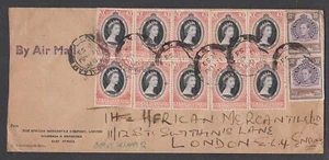 Kenia Uganda Tanganica 1953 Cubierta Reina Isabel Coronación Africana Mercantil - Imagen 1 de 1