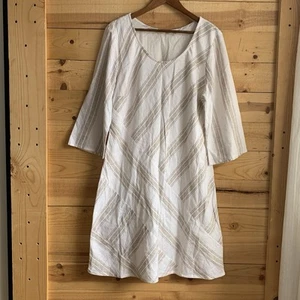 Soft Surroundings Women's Dress Large Linen Blend Beach Summer Midi - Picture 1 of 9