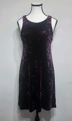 Vestido Patinador De Colección Años 90 Betsey Johnson Terciopelo Aplastado XL Cachicho Oscuro Romántico Foto 1 de 4