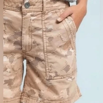 Pantalones Cortos Anthropologie Wanderer Bronceados Camuflados con Puños Utilitarios Carga Lino/Algodón 29 Usados en Excelente Condición Foto 1 de 4