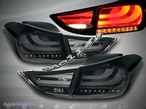 2011-2013 ELANTRA TAIL LIGHTS SMOKE LED 4 PIECES (OUTER PIECE WITH BLUB) - Picture 1 of 2