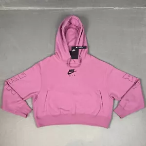 Nike Air Womens Loose-Fit Pullover Hoodie DB3830-693 Pink Size Medium NEW - Picture 1 of 10