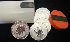 2015 CANADA 1.5 OUNCE .9999 SILVER POLAR BEAR & CUB MINT ROLL OF 15 COINS - Picture 1 of 1
