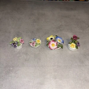 4 Vintage Parkhall Aynsley Blumen Fine Bone China Made in England 3,5X4" - Bild 1 von 11